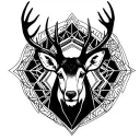 stag tattoo design idea