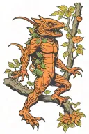 cryptids walking in the trees tattoo design idea