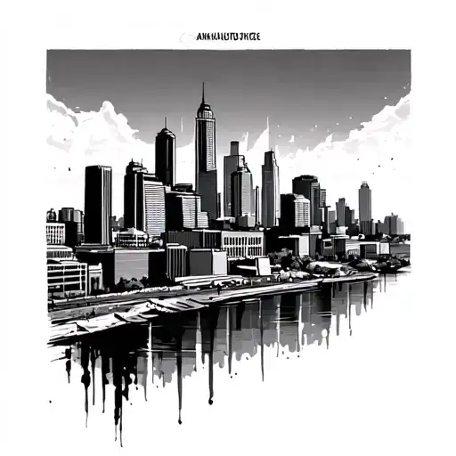 Dallas Skyline tattoo design idea