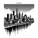 Dallas Skyline tattoo design idea