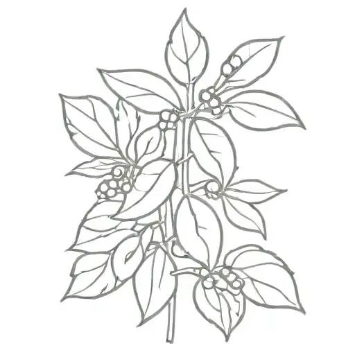 buffalo berry bush tattoo design idea