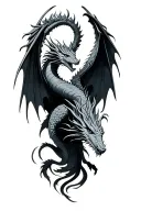 fourth wing  dragons  tattoo design idea