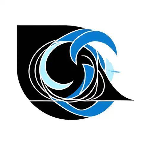 gemini and aquarius sign intertwined tattoo design idea