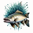 Trout tattoo design idea