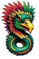 Feathered snake quetzacoatl tattoo design idea