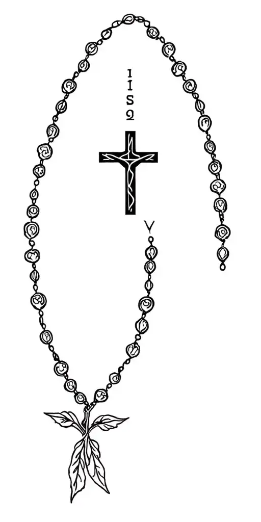 rosary tattoo design idea
