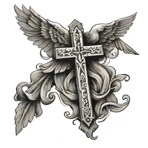 Luke 23:43 Bible verse with 3 crosses and 2 doves and shading tattoo design idea