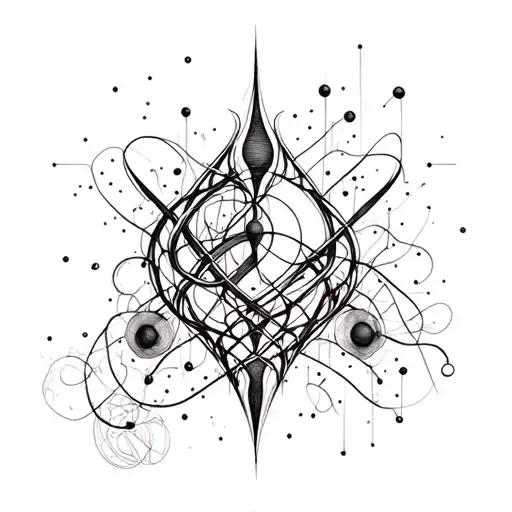 Quantum entanglement tattoo design idea