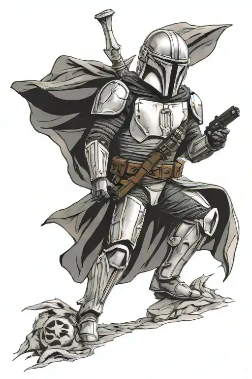 the mandalorian tattoo design idea