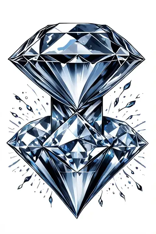 diamonds neck tattoo with space and freehand textures tattoo design idea