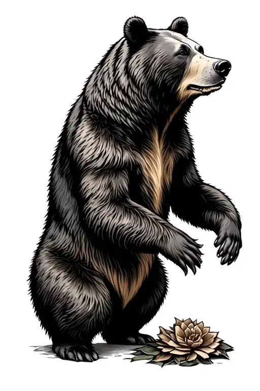 Traditional Style Bear tattoo design idea