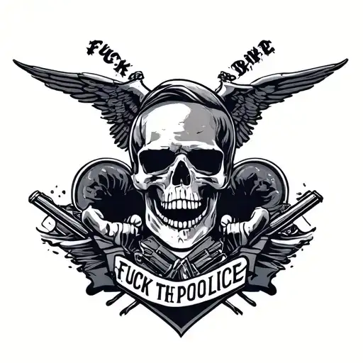 Fuck The Police tattoo design idea
