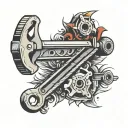 pipe wrench tattoo design idea