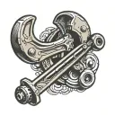 pipe wrench tattoo design idea