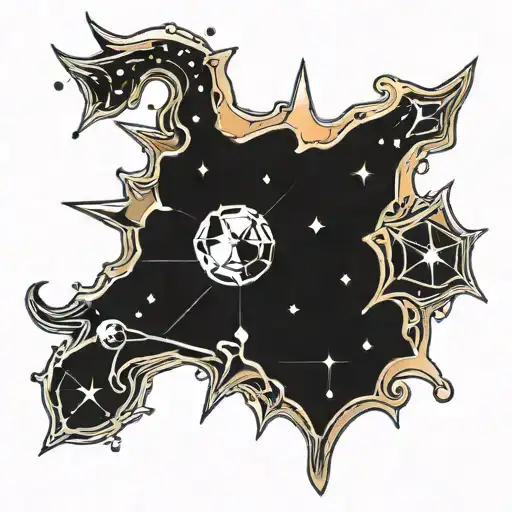 orion constellation tattoo design idea