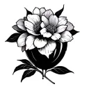 Flower broken vase tattoo design idea