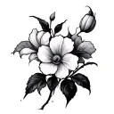 Flower broken vase tattoo design idea