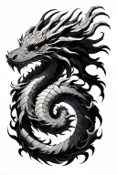 spiral dragon wrapped tattoo design idea