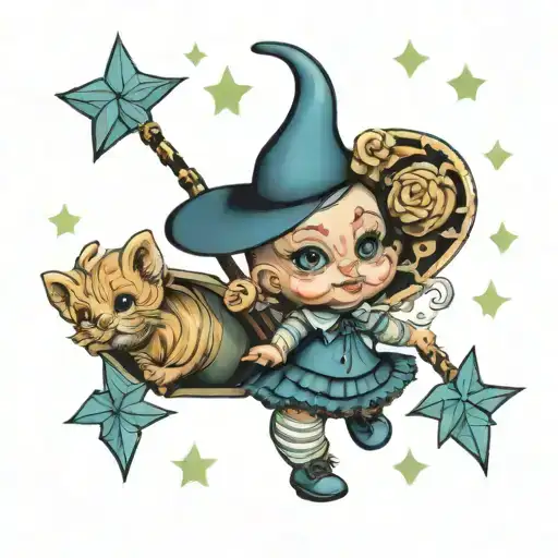 kewpie doll wizard of oz characters tattoo design idea