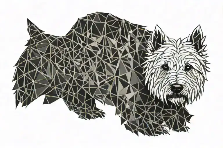 Westie dog tattoo design idea
