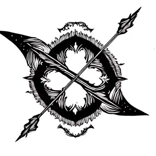 Bow & Arrow tattoo design idea