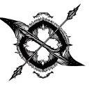 Bow & Arrow tattoo design idea