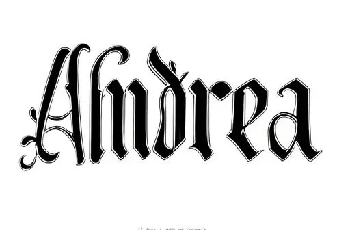"ANDREA" tattoo design idea