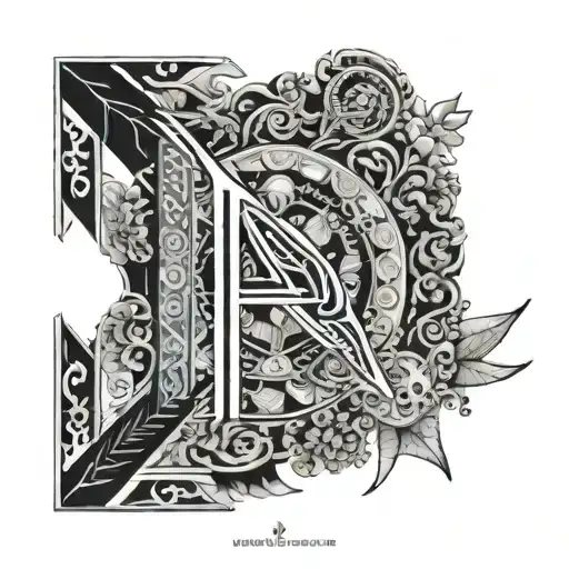 initial A D for my children we all have the same initials born in 2021 and 2024 same clinic at le bl Nc mesni tattoo design idea