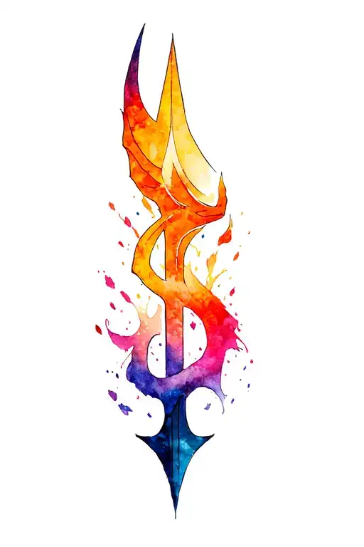 Aquaman spear tattoo design idea