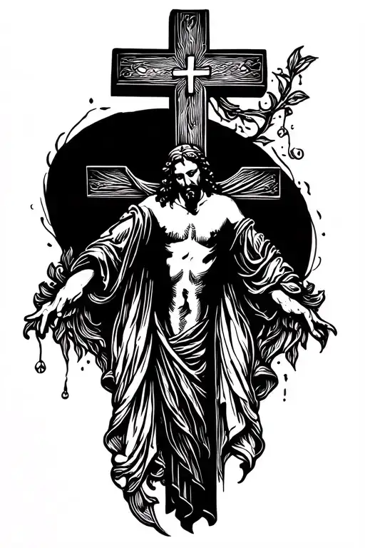 Jesus cross tattoo tattoo design idea