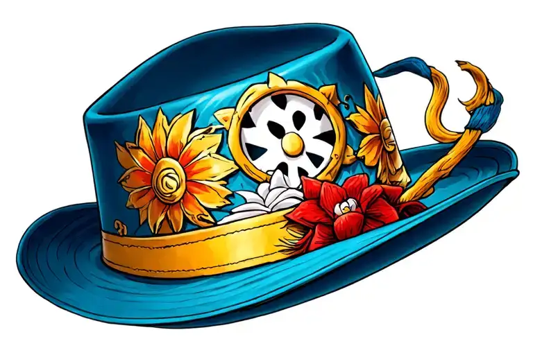 hats of characters of one piece featuring ace, sabo, luffy  tattoo design idea
