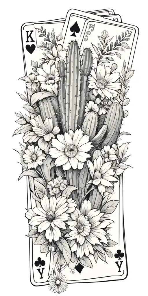 western, playing cards, wild flowers , western jewelry, cactus, Kentucky, quilt patches, cactus, pasture land tattoo design idea