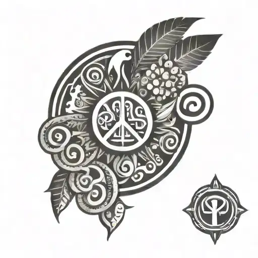 Pachamama symbol incorporating elements tattoo design idea