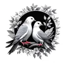 Two Doves tattoo design idea
