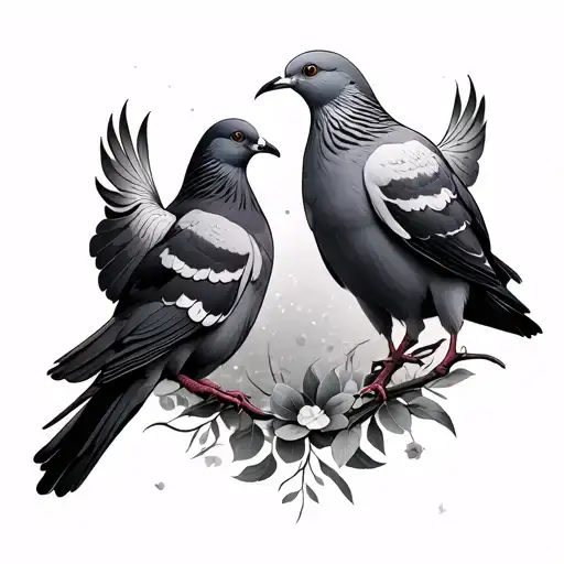 Two Doves tattoo design idea