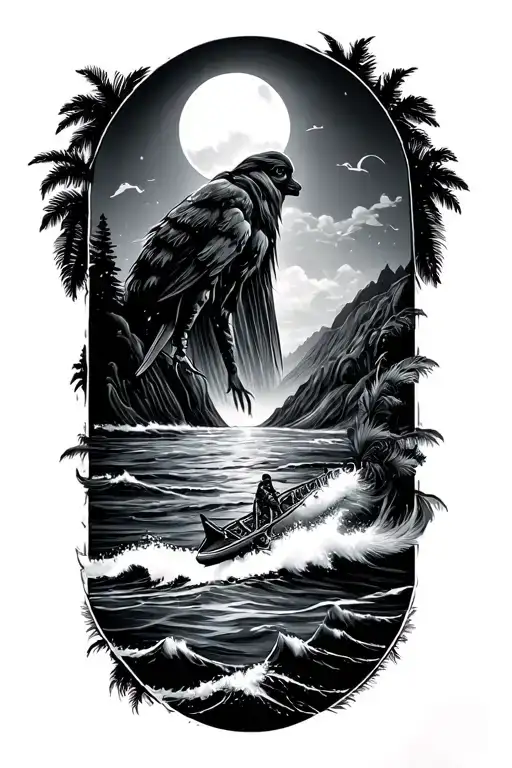 lifeline travel tattoo design idea