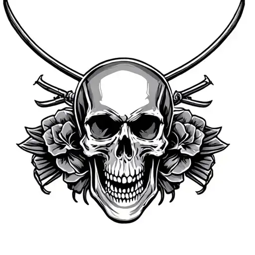 Harley Davidson Skull tattoo design idea