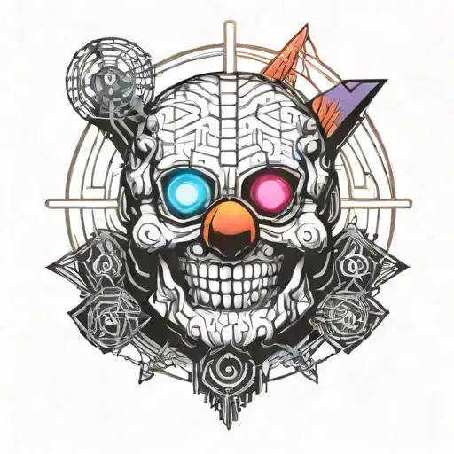 art the clown   tattoo design idea