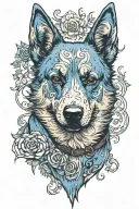 blue heeler tattoo design idea