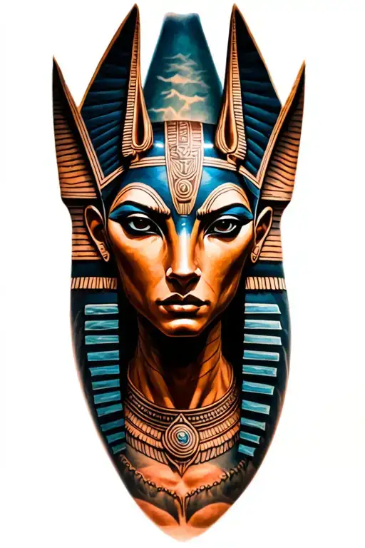 Anubis Mifology Maya Inca tattoo design idea