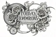 today is the tomorrow you worried about yesterday  tattoo design idea