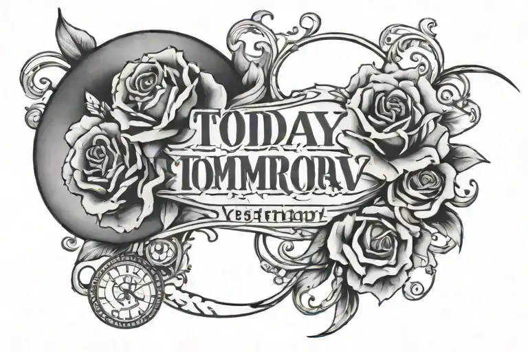 today is the tomorrow you worried about yesterday  tattoo design idea