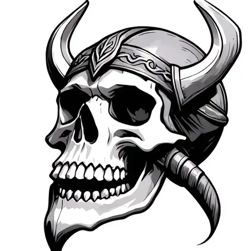 Viking Skull tattoo design idea
