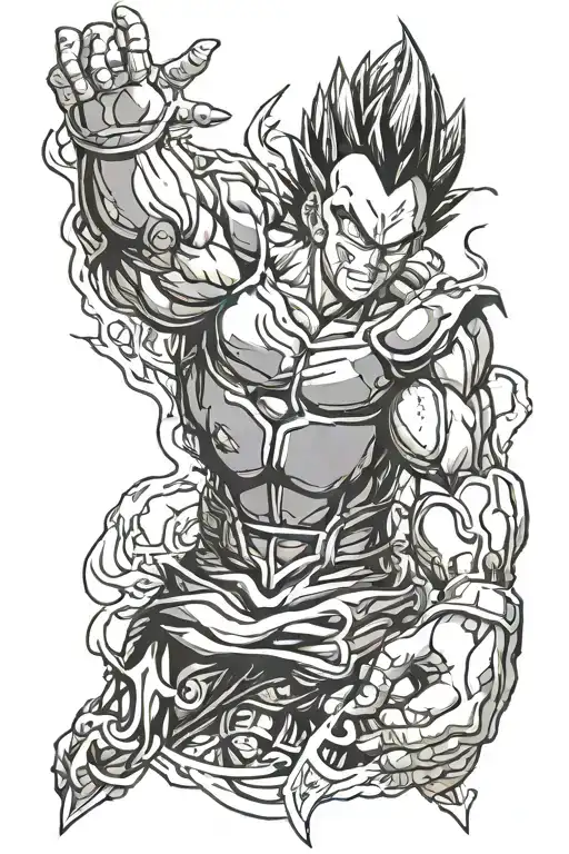 Majin Vegeta tattoo design idea