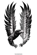 eagle feathers coming tattoo design idea