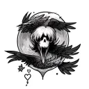 flying fuck you love tattoo design idea