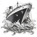 titanic tattoo design idea