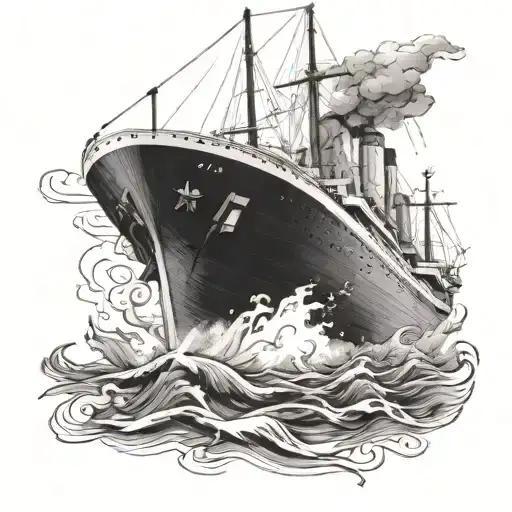 titanic tattoo design idea