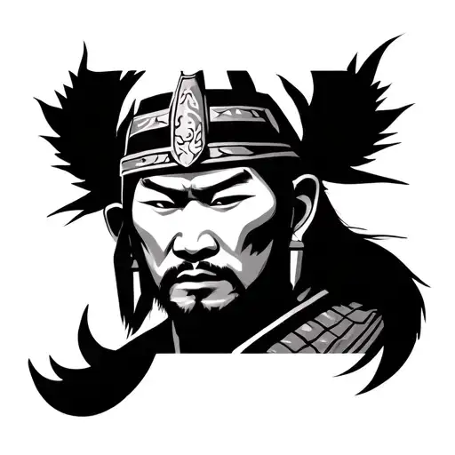 Mongolian warrior tattoo design idea