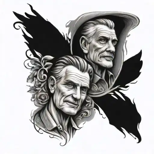 memorial dad tattoo design idea